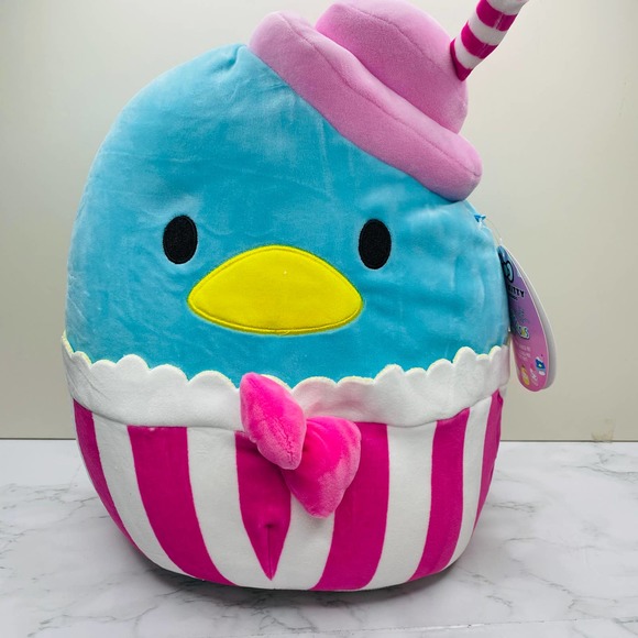 Squishmallows Hello Kitty Tuxedosam Sam Milkshake 12" Plush Sanrio Blue Pillow - Picture 2 of 14